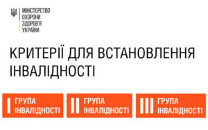 Критерії встановлення інвалідності в інфографіці