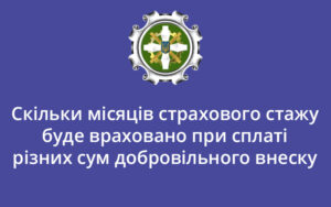 Скільки місяців страхового стажу буде враховано при сплаті різних сум добровільного внеску: роз’яснення ПФУ