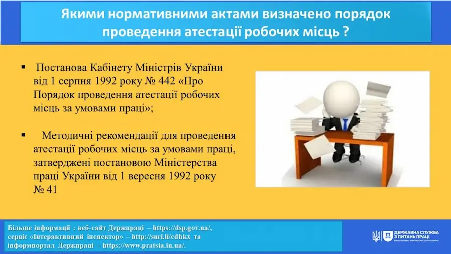 Атестація робочих місць за умовами праці: порядок проведення